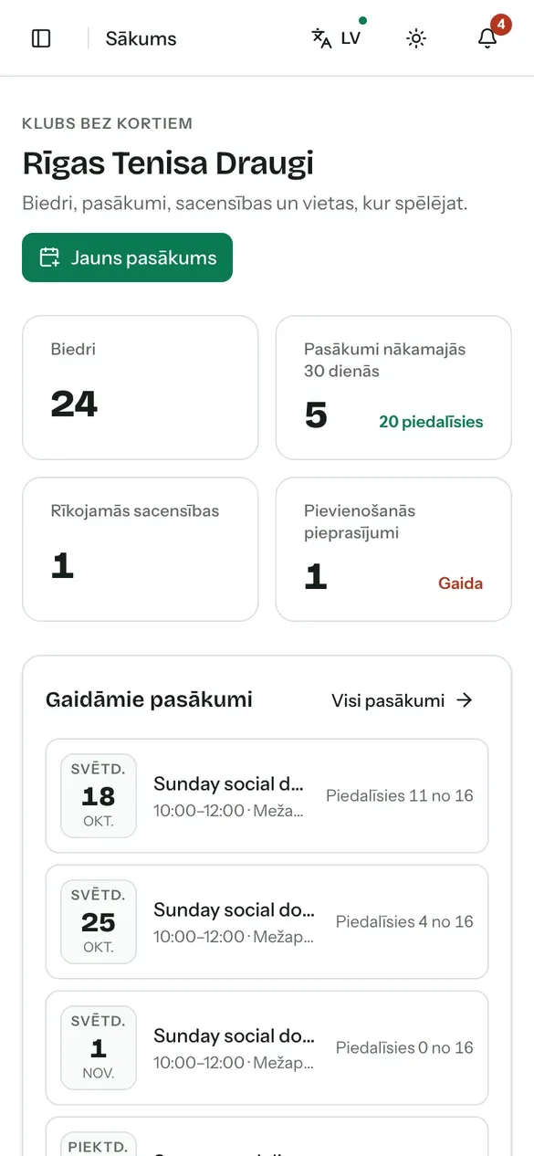 Spēlētāju kopienas pārskats tālrunī